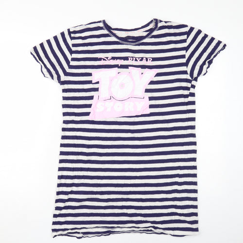 Disney Women Blue Nightshirt Toy Story Striped Size 12-14
