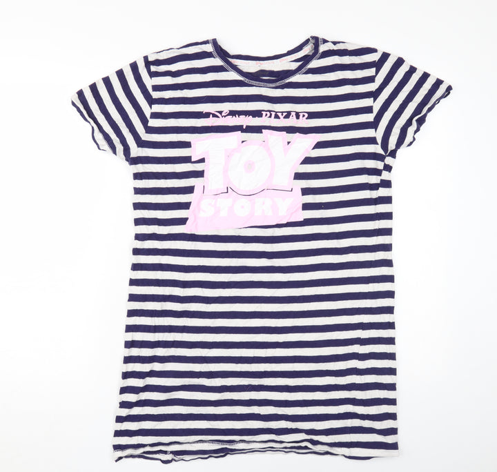 Disney Women Blue Nightshirt Toy Story Striped Size 12-14