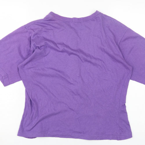 One Step Up Women's Purple Button-Up Shirt - L