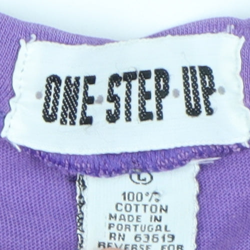One Step Up Women's Purple Button-Up Shirt - L