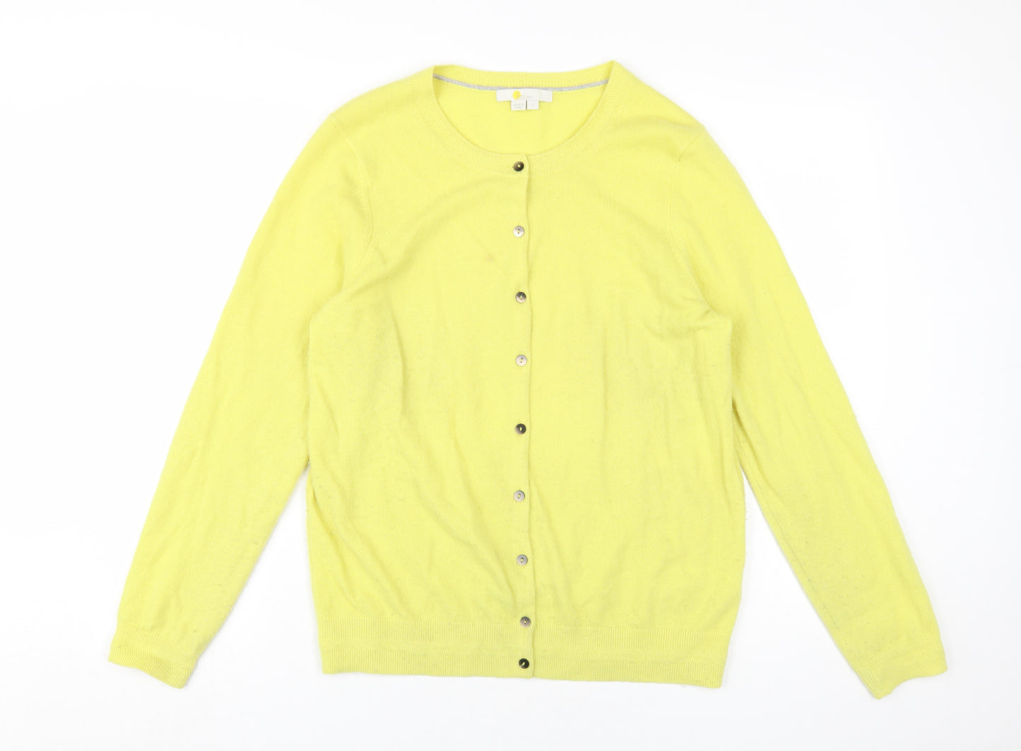 Boden Women's Yellow Cashmere Cardigan L