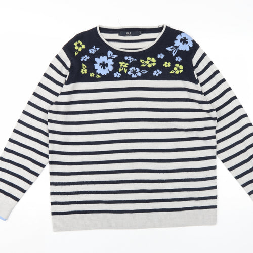 Isle Essentials Women's Striped Jumper L