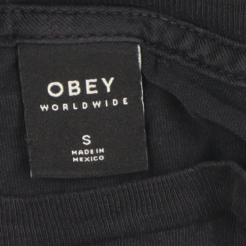 Obey Black Unisex Crew Neck T-Shirt - Size S