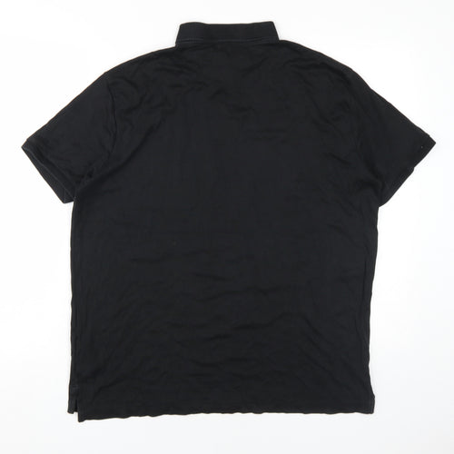 Ralph Lauren Men's Black Slim Fit Polo, Size L