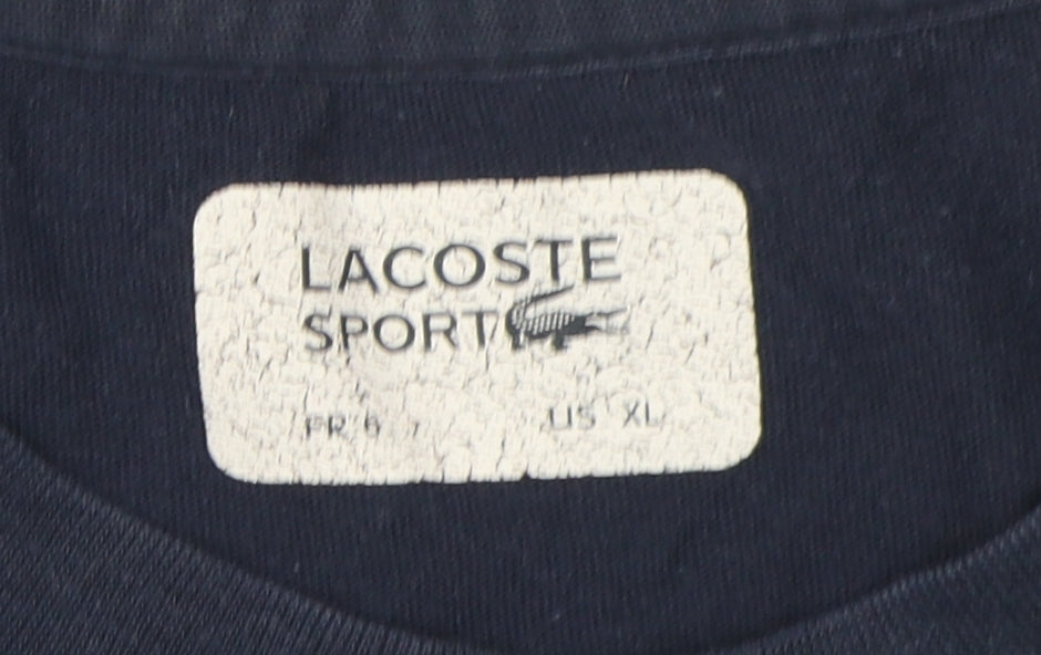 Lacoste Men’s Blue XL Short Sleeve Crew Neck T-Shirt