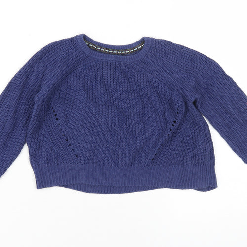 GapKids Boys Blue Chunky-Knit Pullover Jumper 4-5 Years