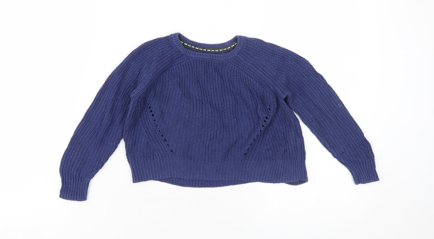 GapKids Boys Blue Chunky-Knit Pullover Jumper 4-5 Years