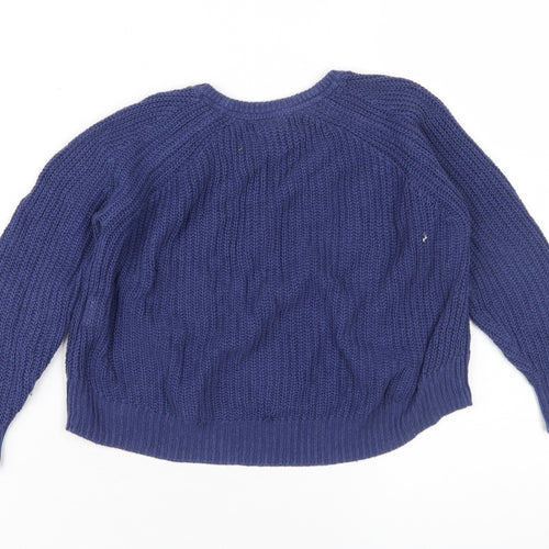 GapKids Boys Blue Chunky-Knit Pullover Jumper 4-5 Years