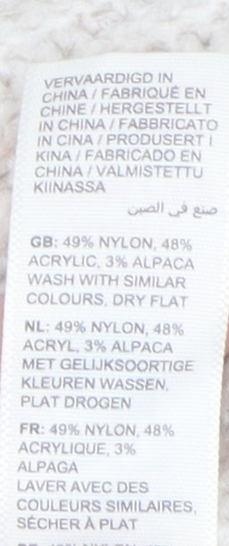 Fat Face Women's Beige V-Neck Pullover Jumper Size 12