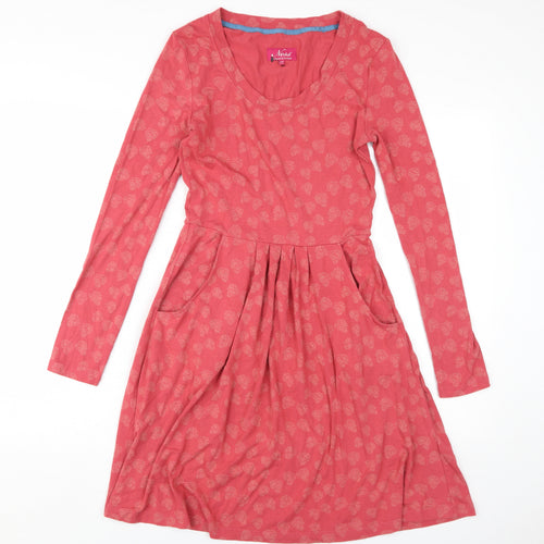 Ness Women's Pink Long Sleeve A-Line Dress - Size 8