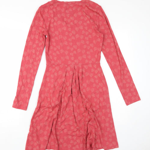 Ness Women's Pink Long Sleeve A-Line Dress - Size 8