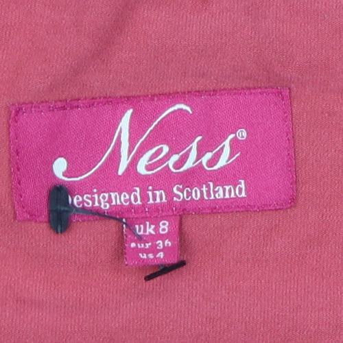 Ness Women's Pink Long Sleeve A-Line Dress - Size 8