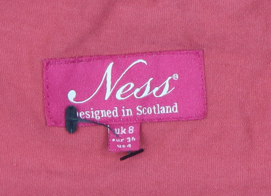 Ness Women's Pink Long Sleeve A-Line Dress - Size 8