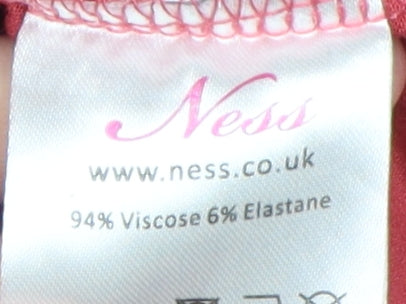 Ness Women's Pink Long Sleeve A-Line Dress - Size 8