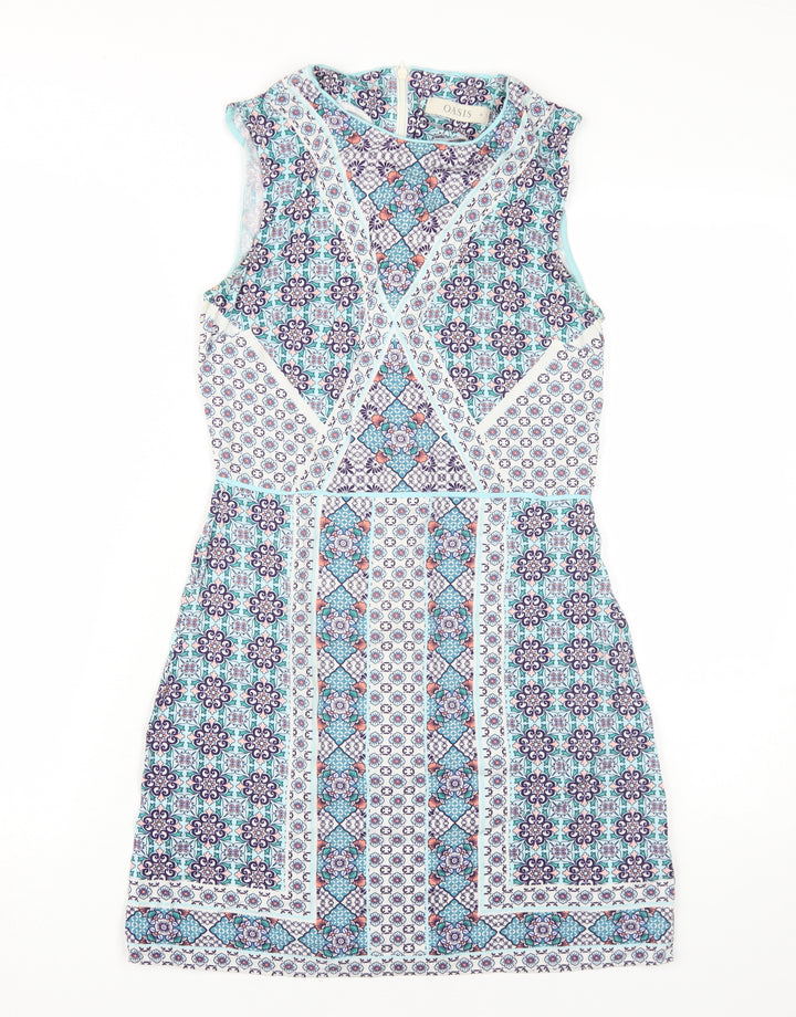 Oasis Women’s Multicoloured Sheath Dress, UK 8