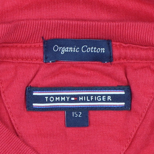 Tommy Hilfiger Boys Red Long Sleeve T-Shirt, Regular Fit