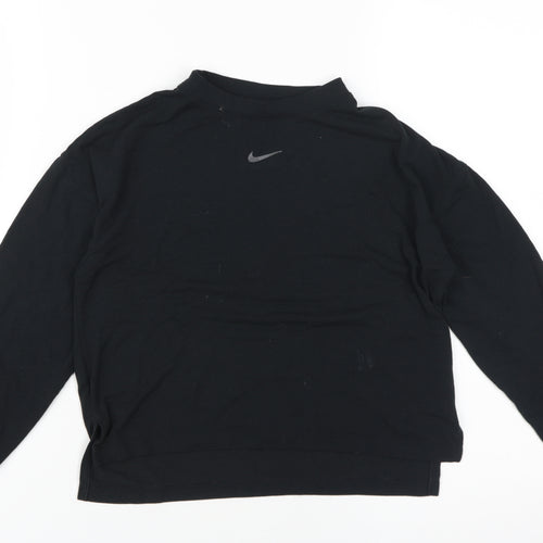 Nike Unisex Kids Black Long Sleeve Pullover Top S