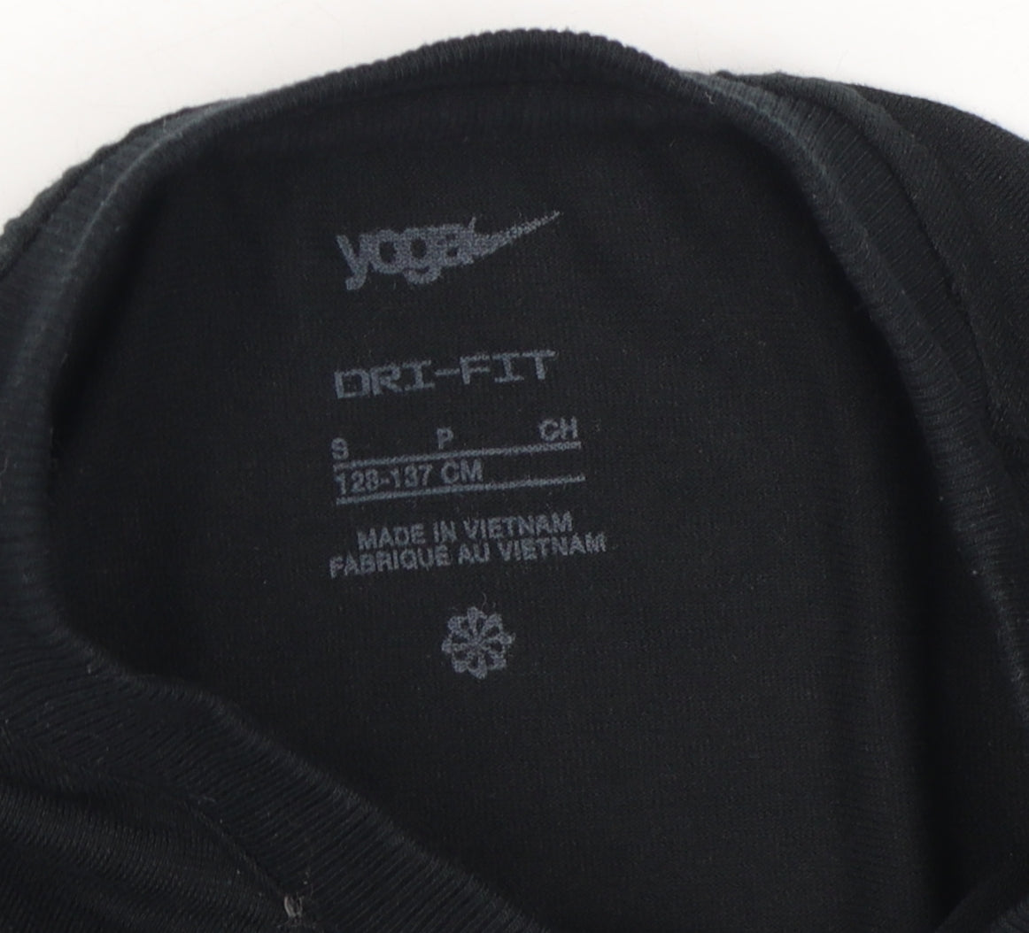 Nike Unisex Kids Black Long Sleeve Pullover Top S