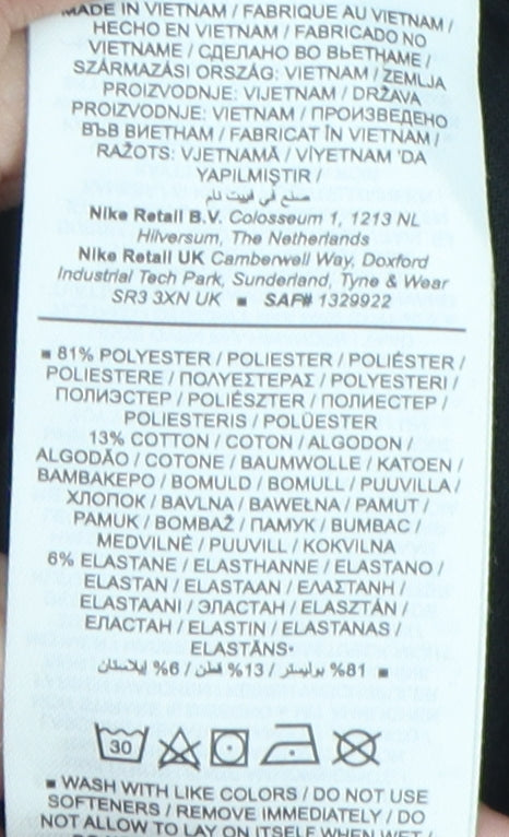 Nike Unisex Kids Black Long Sleeve Pullover Top S