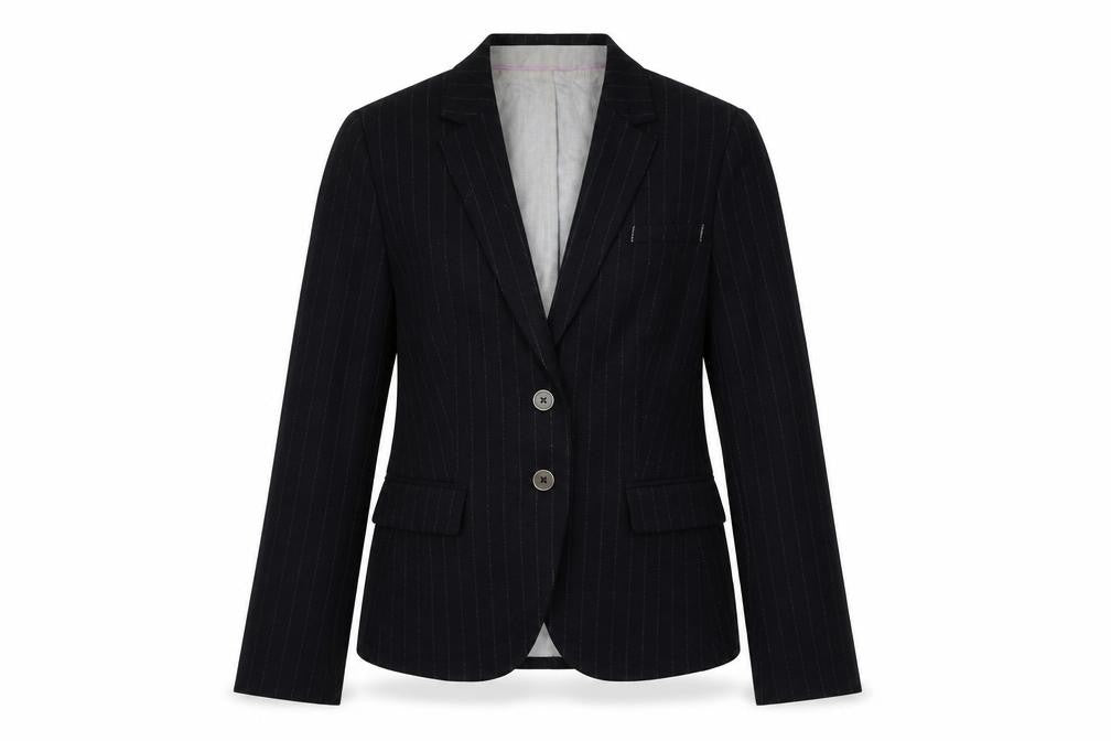Banana Republic Women's Black Pinstripe Blazer, XS