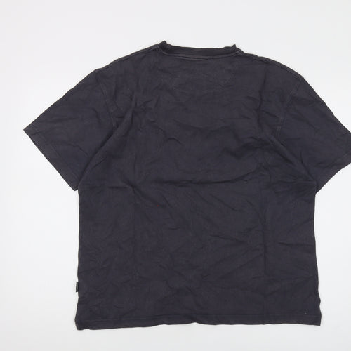 Hawkshead Men's Blue Crew Neck Cotton T-Shirt Size M
