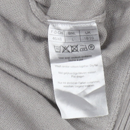 Damart Women's Grey V-Neck Pullover Jumper L