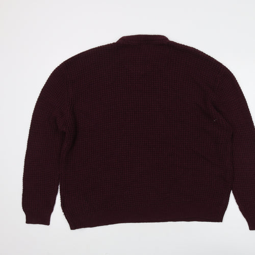 Brave Soul Women's Red Pullover Jumper Size 12