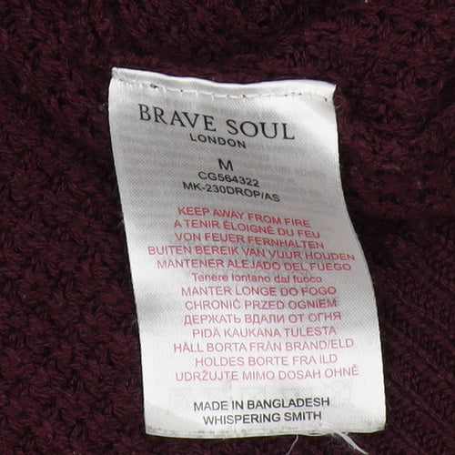 Brave Soul Women's Red Pullover Jumper Size 12
