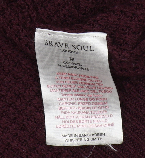 Brave Soul Women's Red Pullover Jumper Size 12