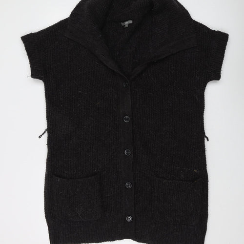 Gap Women's Black M Cardigan Cowl Neck Knit