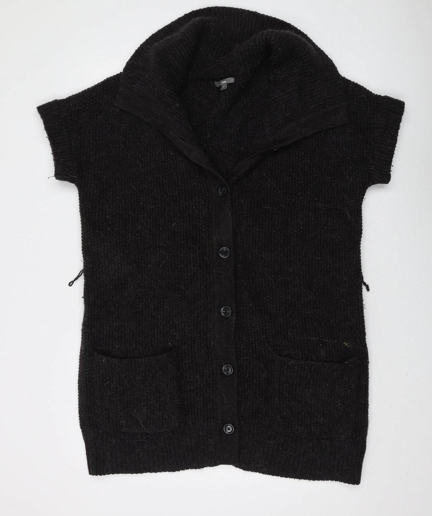 Gap Women's Black M Cardigan Cowl Neck Knit