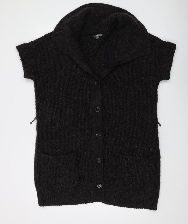 Gap Women's Black M Cardigan Cowl Neck Knit