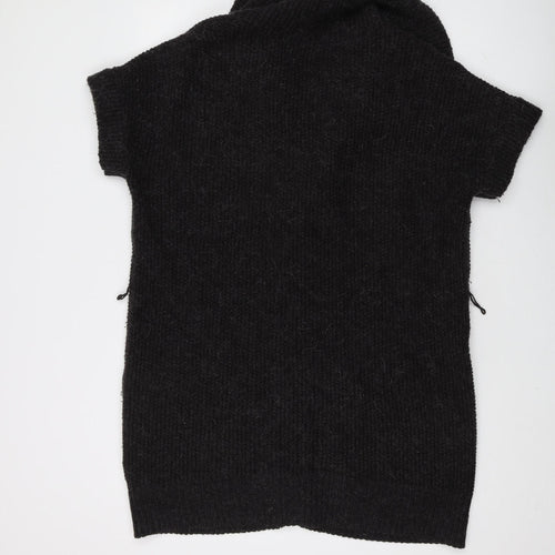 Gap Women's Black M Cardigan Cowl Neck Knit