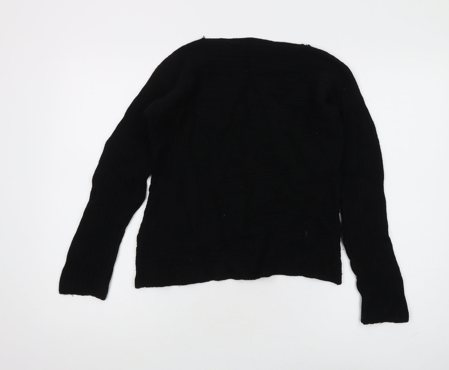Bianco & Blu Women's Black Knit Jumper M