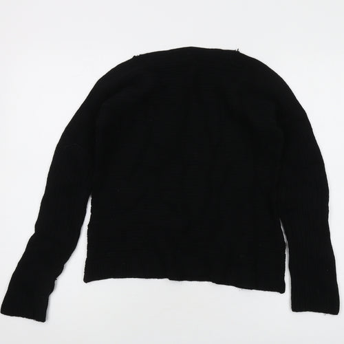Bianco & Blu Women's Black Knit Jumper M