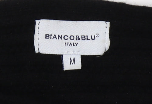 Bianco & Blu Women's Black Knit Jumper M
