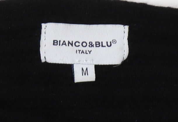 Bianco & Blu Women's Black Knit Jumper M