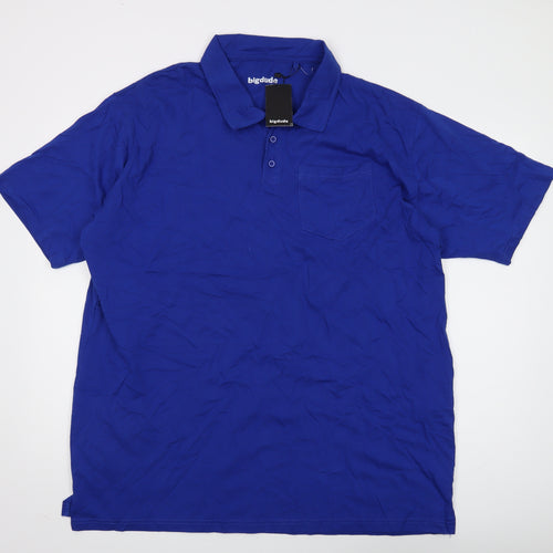 Bigdude Men's Blue 3XL Cotton Polo Shirt