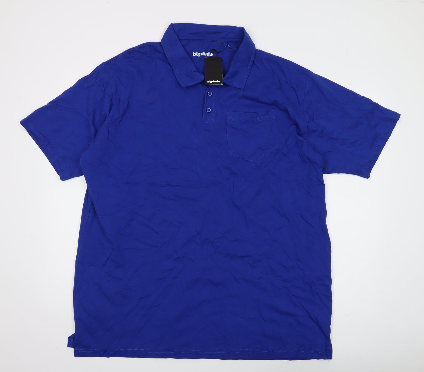 Bigdude Men's Blue 3XL Cotton Polo Shirt