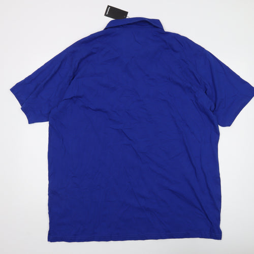 Bigdude Men's Blue 3XL Cotton Polo Shirt