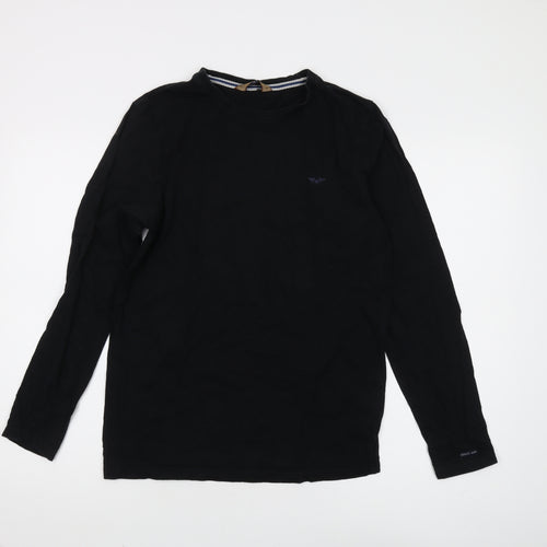 Ferouch Jeans Men's Black Logo Long Sleeve T-Shirt - S