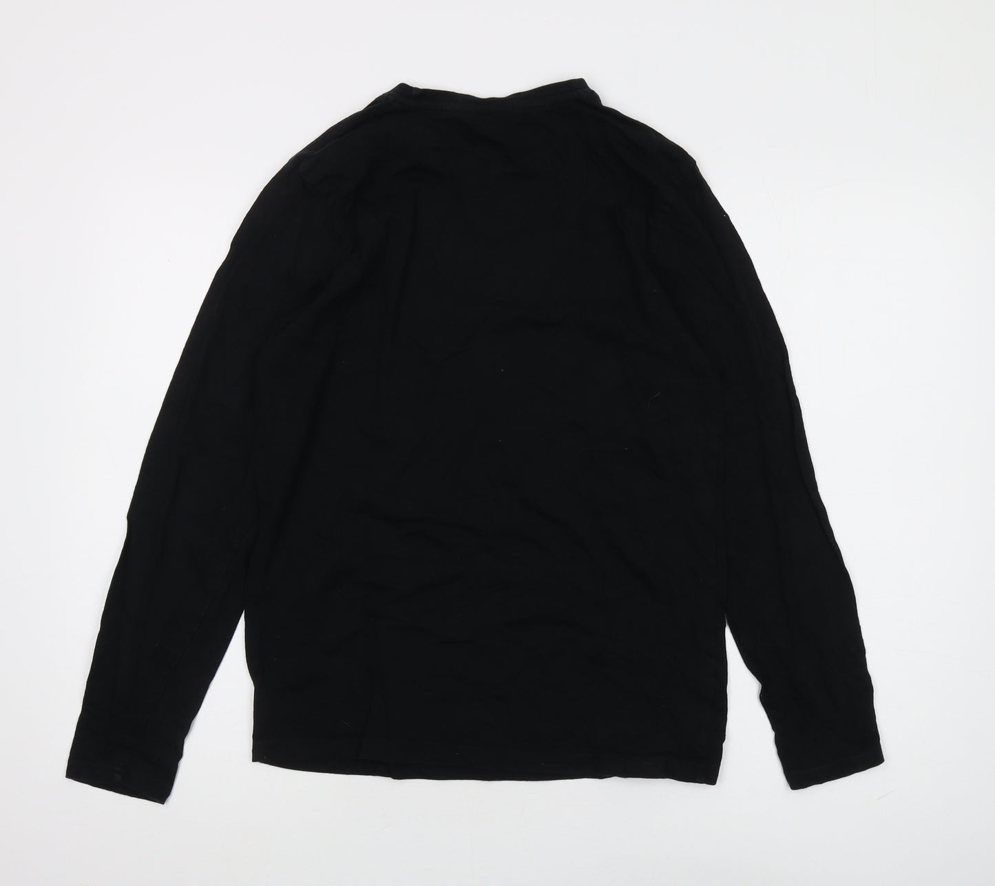 Ferouch Jeans Men's Black Logo Long Sleeve T-Shirt - S