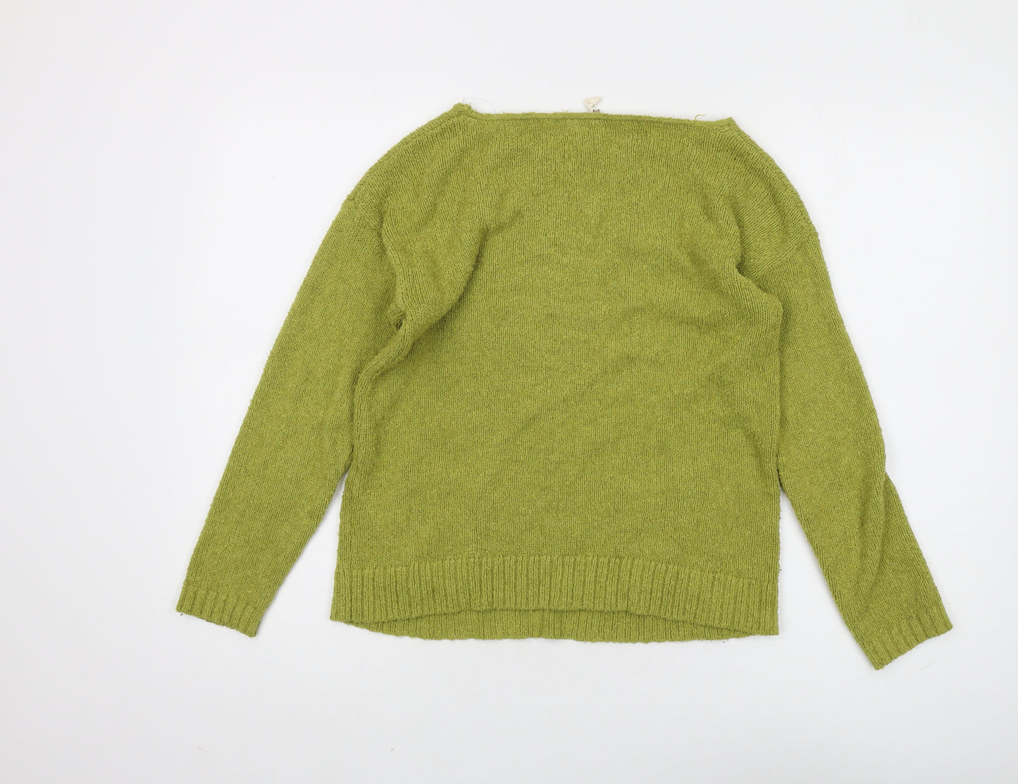 White Stuff Women's Green Boat Neck Pullover Jumper Size 12