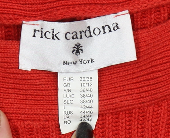 Rick Cardona Women's Red Pullover Jumper, Size 10/12