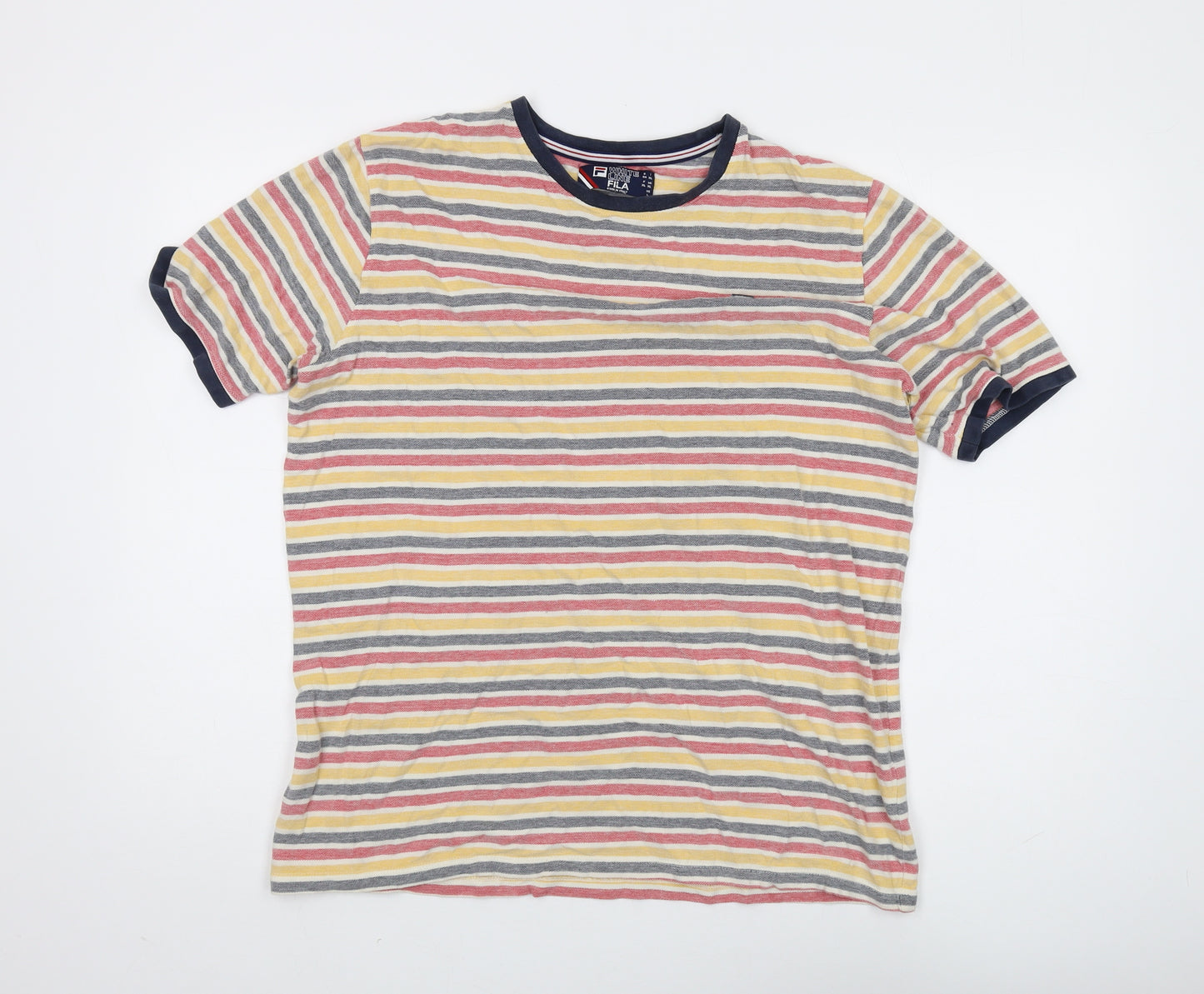Fila Men's Multicoloured Stripe XL T-Shirt Cotton