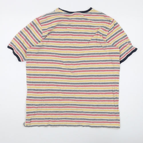Fila Men's Multicoloured Stripe XL T-Shirt Cotton