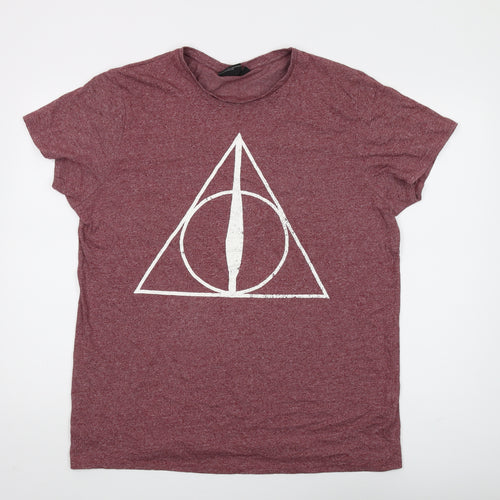 Harry Potter Men's Red Graphic T-Shirt 2XL