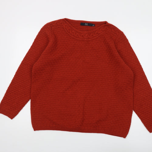 Isle Essentials Women's Red Pullover Jumper, L