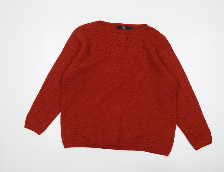Isle Essentials Women's Red Pullover Jumper, L