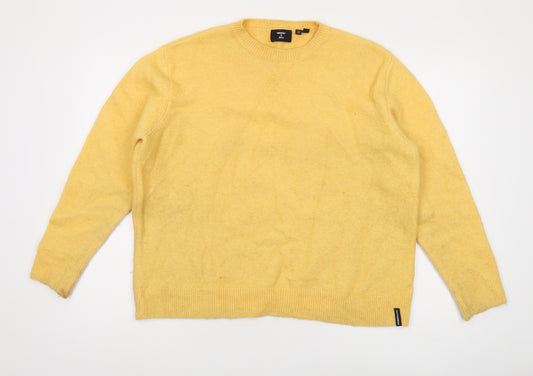 Superdry Women's Yellow Crew Neck Jumper Size 10